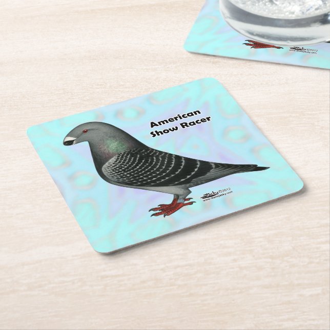 Show Racer ASR Square Paper Coaster (Angled)