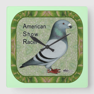 Show Racer Framed Square Wall Clock