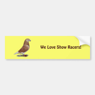Show Racer Red Check Bumper Sticker