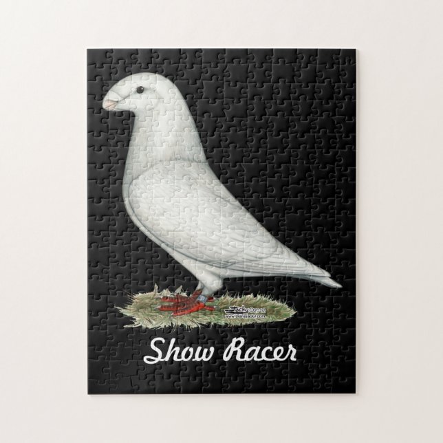 Show Racer White Jigsaw Puzzle (Vertical)