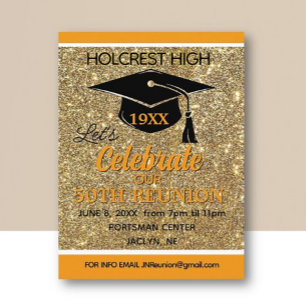 Show stopper Class Reunion invitation post card