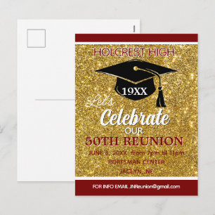 Show stopper Class Reunion invitation post card