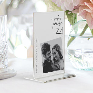 Show-Stopping Photo Wedding Table Number Cards