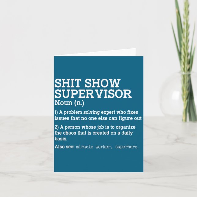 Show Supervisor A Problem Solving Expert Who Fixes Card (Front)