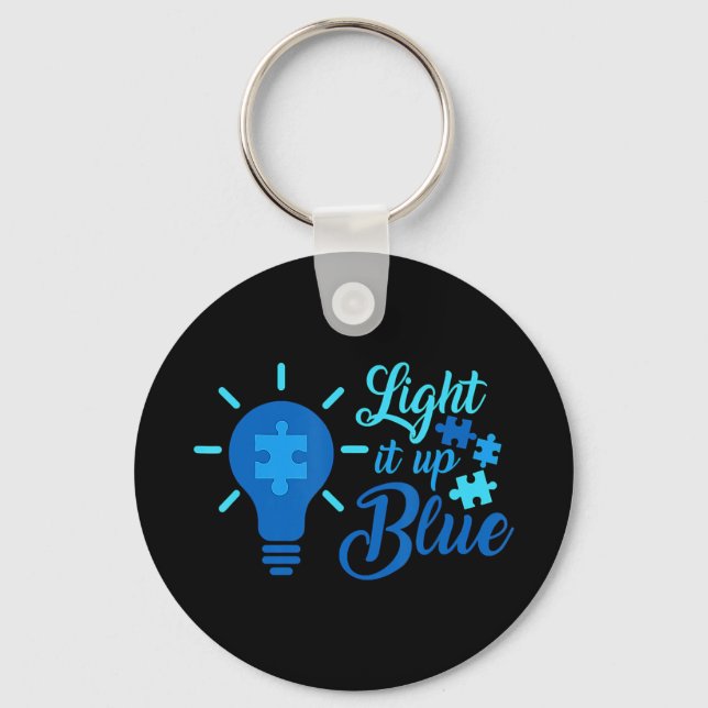 Show Support For Autism Acceptance With This Colou Key Ring (Front)