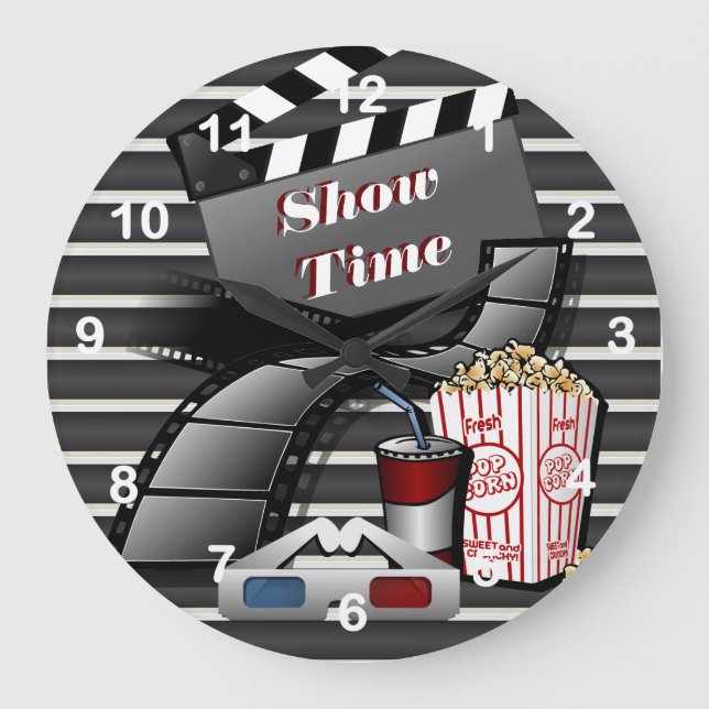 Show Time Movie Theatre Large Clock (Front)