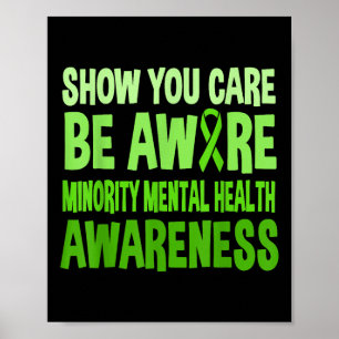Show You Care Be Aware Minority Mental Health Awar Poster