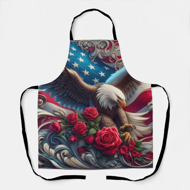 Show Your American Pride in the Kitchen! Apron (Front)