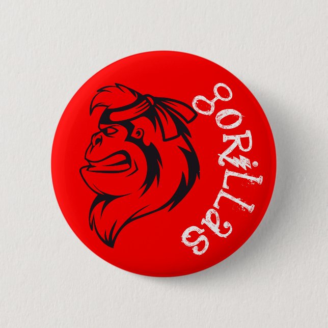 Show Your Gorilla Pride with a 6 Cm Round Badge (Front)