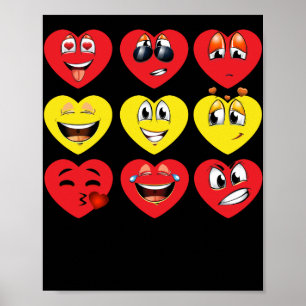 Show Your Love Heart Emoji  for Valentines Day Poster