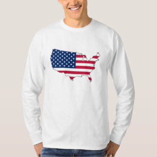 Show Your Patriotism! USA Map & Flag T-Shirt