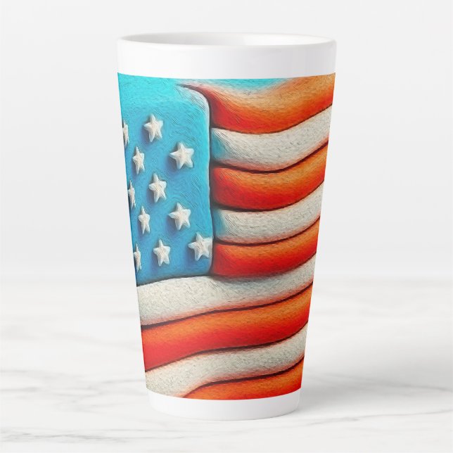 Show Your Stripes Latte Mug (Front)