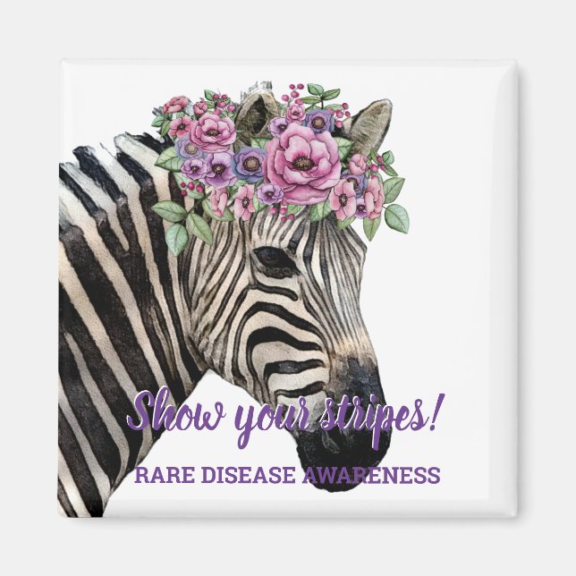 Show Your Stripes Rare Disease Awareness Magnet (Front)