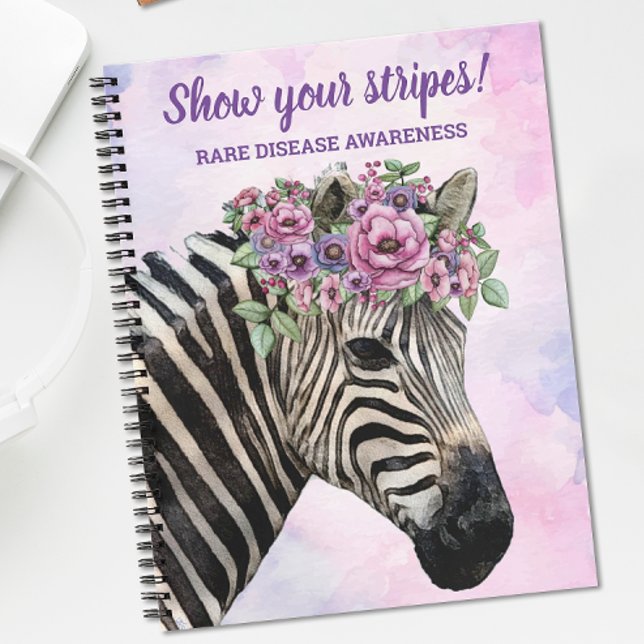 Show Your Stripes Rare Disease Awareness Zebra Notebook (Show your stripes rare disease awareness notebook.)