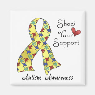 Show Your Support Autism Awareness Fridge Magnet
