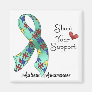 Show Your Support Autism Awareness Fridge Magnet
