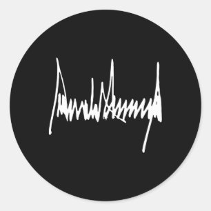 Show Your Support Today Donald Trump Signature  Classic Round Sticker