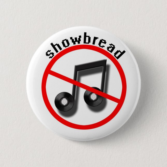 showbread (band) 6 cm round badge (Front)