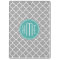 Showcase Your Photo Grey Quatrefoil Mint Monogram