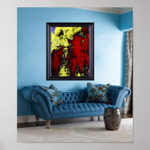 Showcasing Art: SPILLED COLORS Abstract $9.95 Poster