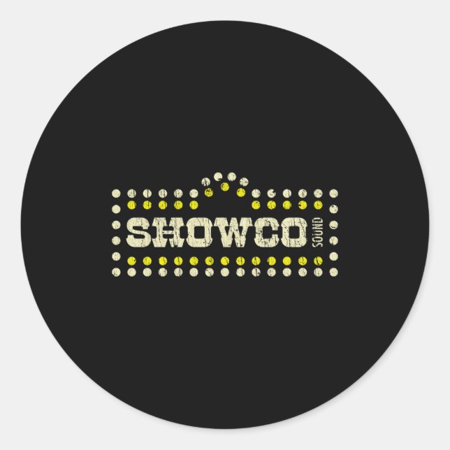 Showco Sound 1970  Classic Round Sticker (Front)
