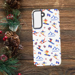 Showdown Mountain Montana Ski Snowboard Pattern Samsung Galaxy Case<br><div class="desc">A funny winter skiing seamless pattern for the ski resort Showdown in Neihart,  Little Belt Mountains,  Montana,  USA,  North America.  Perfect gift idea for winter sports lovers: ski,  snowboard,  freestyle,  ski jump,  cross-country skiing.</div>