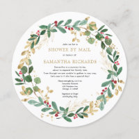 Shower by mail Christmas wreath baby shower