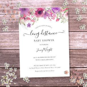 Shower By Mail Long Distance Sprinkle Floral Invitation