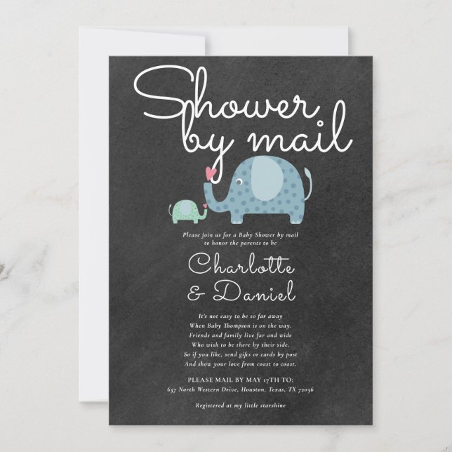 Shower By Mail Long Distance Sprinkle Invitation (Front)