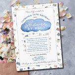 Shower by Mail Rain Cloud Birthday Card Shower<br><div class="desc">Celebrate your loved one's milestone birthday in a special way with our Shower by Mail Invitation. The invitation features an original watercolor design of a cute rain cloud showering down pastel envelopes. Your guests can join the celebration by sending heartfelt cards and warm wishes by mail. Use the template to...</div>