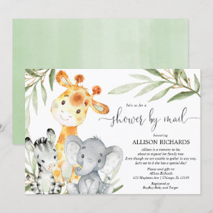 Shower by mail Safari gender neutral baby shower Invitation
