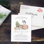 Shower by Mail | Winter Christmas Baby Shower Invitation Postcard<br><div class="desc">A baby shower by mail invitation perfect for those that live a long distance from loved ones. Winter has snuck up on us. And if you’re planning a baby shower for yourself or a loved one, why not utilise the season as inspiration. Invite your guests to your baby shower in...</div>