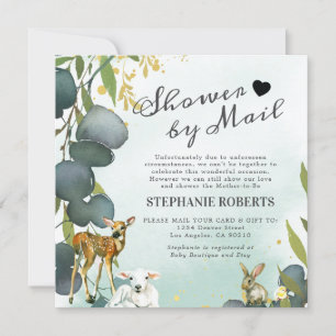 Shower By Mail   Woodland Animals Baby Shower Invitation
