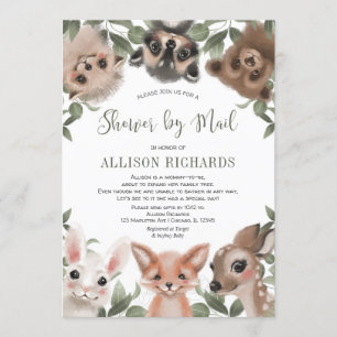 Shower by Mail Woodland animals gender neutral Invitation