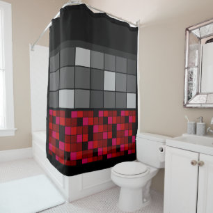 Shower Curtain Abstract patchwork quilting quilt r
