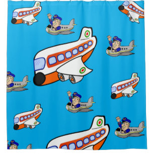 Shower Curtain Aeroplane