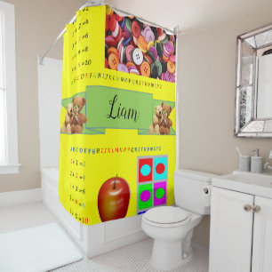 Shower Curtain Alphabet