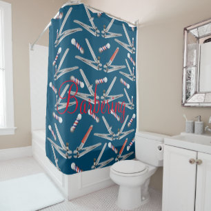 Shower Curtain Barber Pole, Nail Clippers Barber