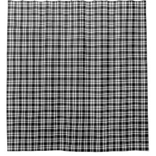 Shower Curtain Black Plaid HAMbyWG