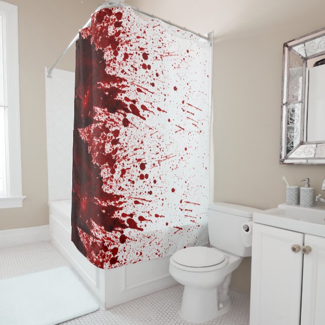 Shower Curtain Blood Splatter Vampire Gothic Horro (In Situ)