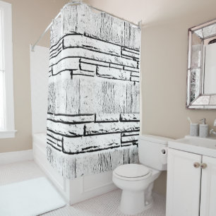 Shower Curtain Brick