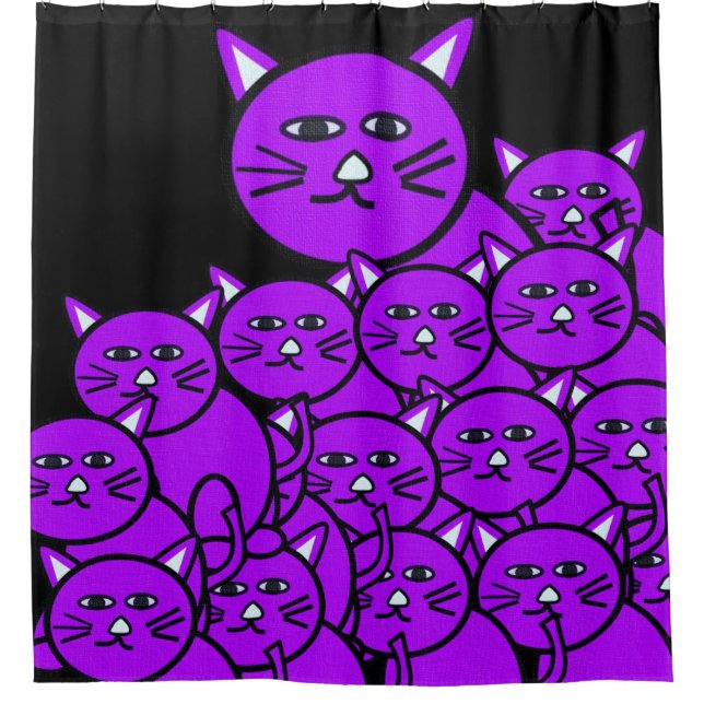 Shower Curtain Cats (Front)