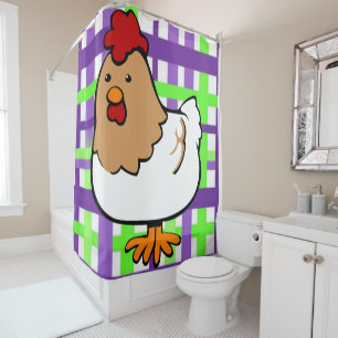 Shower Curtain Chicken