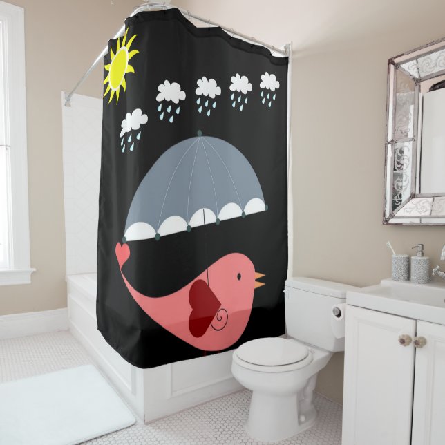 Shower Curtain Children's Birds (In Situ)