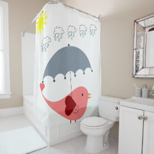 Shower Curtain Children's Birds