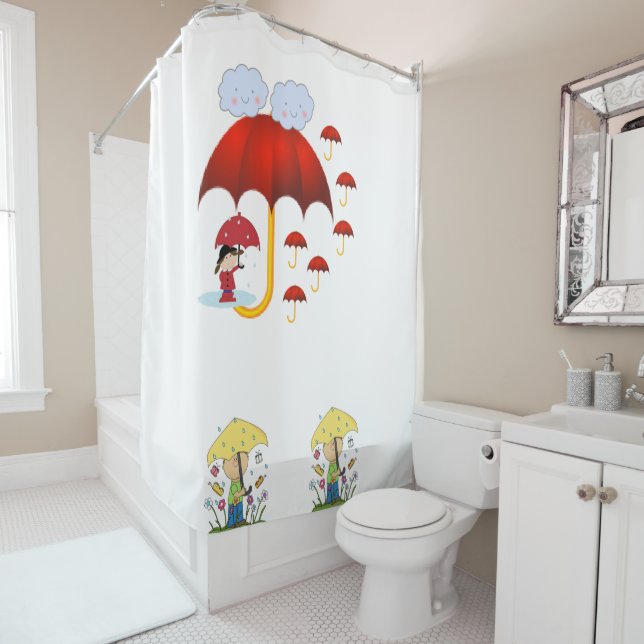 Shower Curtain Children's Rain (In Situ)