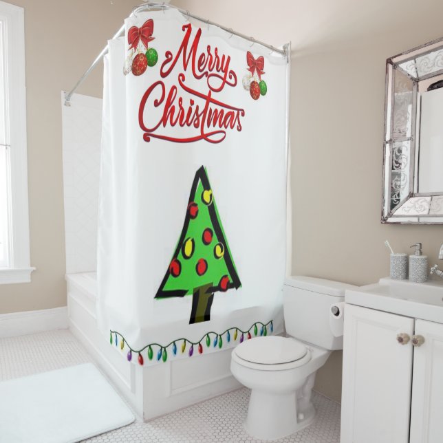 Shower curtain Christmas (In Situ)