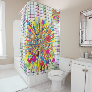 Shower Curtain Colourful Colours