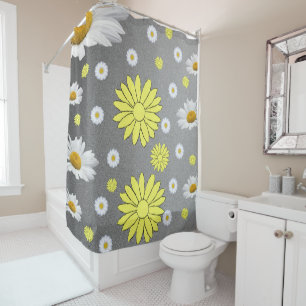 Shower curtain daisy