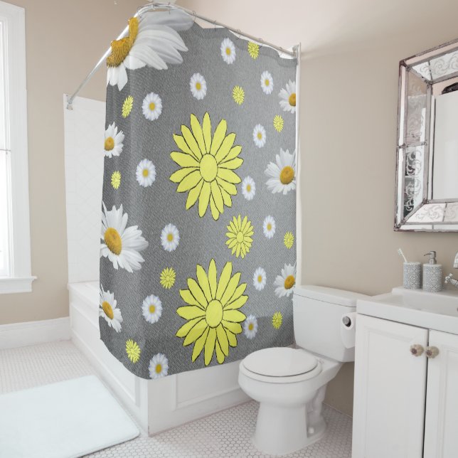 Shower curtain daisy (In Situ)